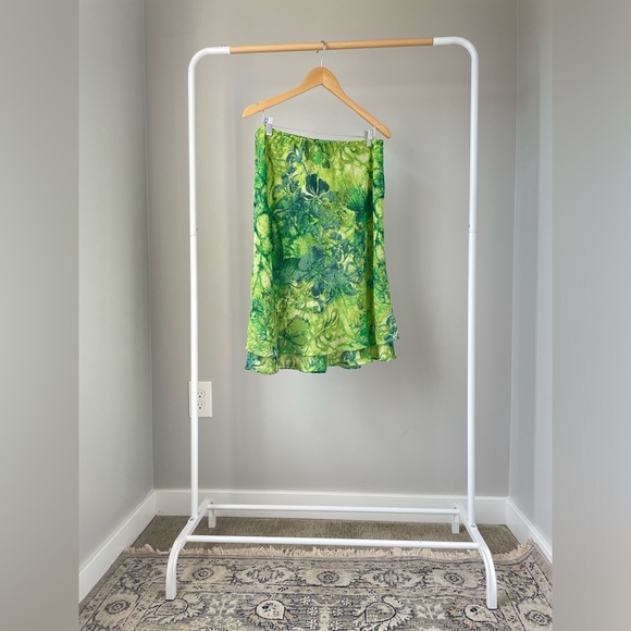 Vintage Green Slip Skirt | Size 14P | Floral Elegance - Picture 3 of 3